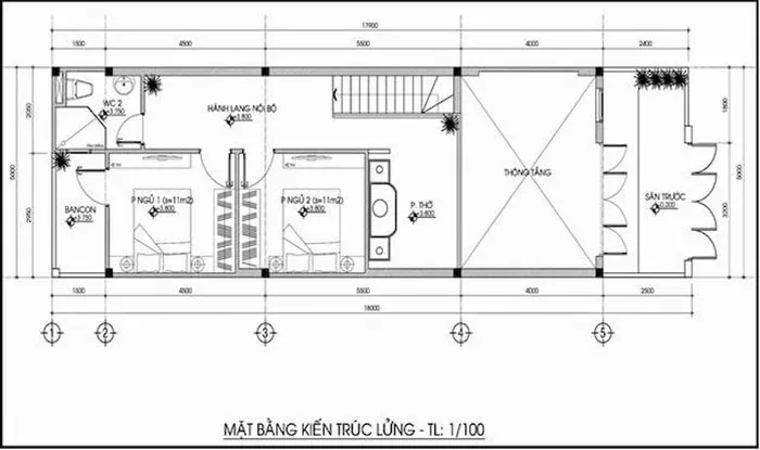 Ngây ngất trước 5 thiết kế nhà 2 tầng 60m2 5x12m đẹp và tiết kiệm chi phí