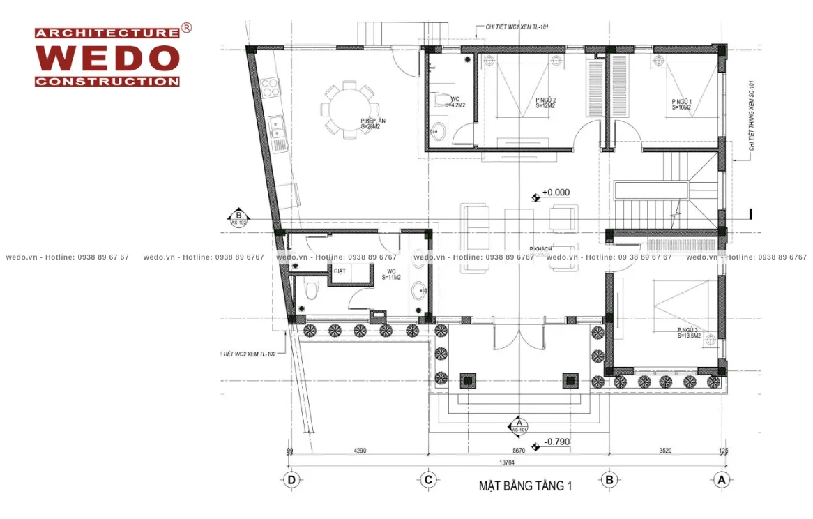 Nhà 2 tầng 15x10m hiện đại, mang dấu ấn riêng biệt tại Thái Bình – WEDO