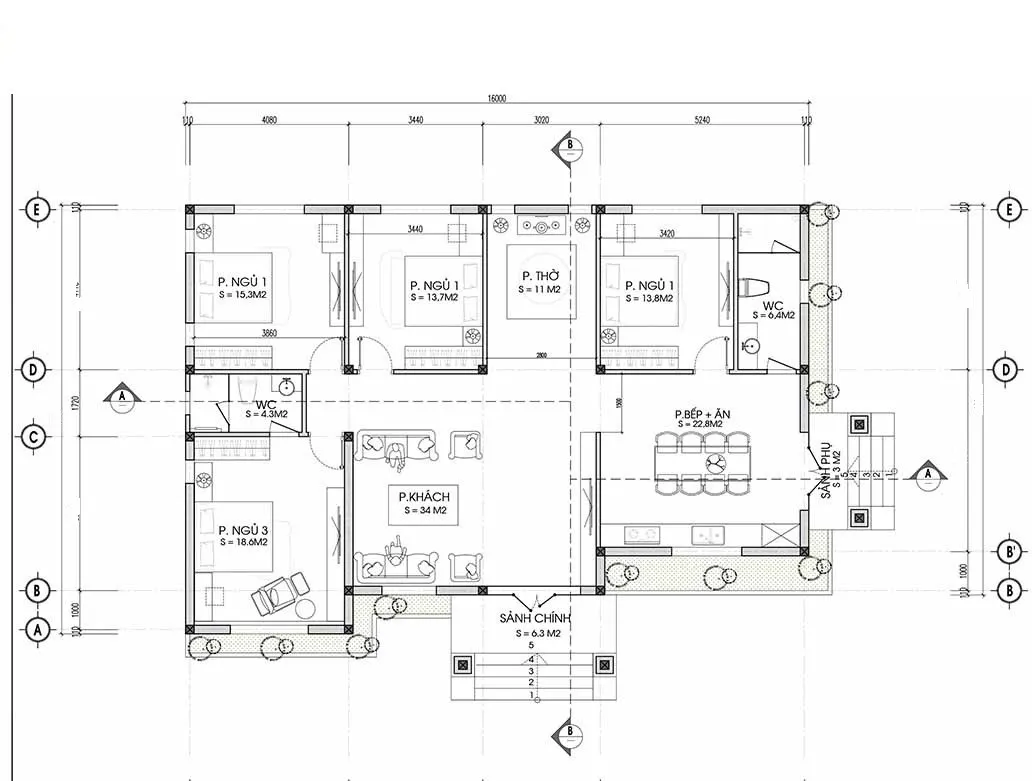 Nhà cấp 4 mái nhật 4 phòng ngủ 170m2 ấn tượng thu hút mọi ánh nhìn