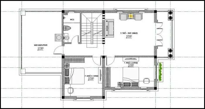 Nhìn ngắm 5 mẫu nhà 2 tầng 4 phòng ngủ 1 phòng thờ sang trọng bề thế