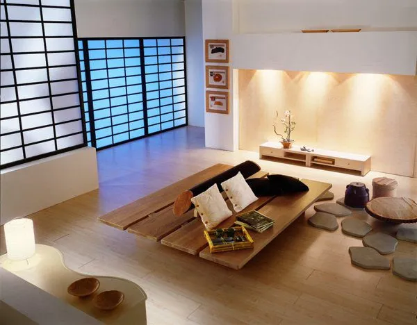 Nội thất phòng khách 20m2 phong cách Nhật Bản cho căn hộ chung cư