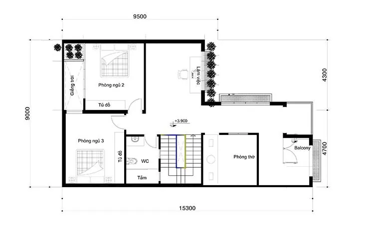 Say đắm 5 mẫu nhà 2 tầng 9x15m sang trọng đẹp vượt thời gian