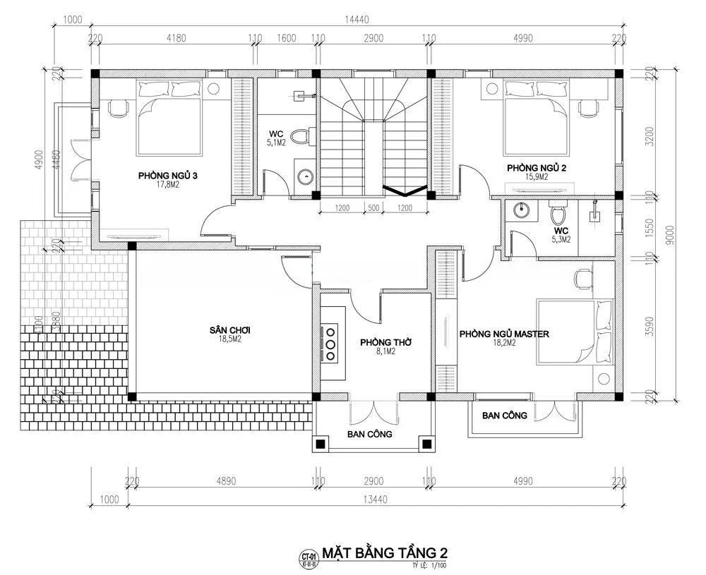 Say đắm 5 mẫu nhà 2 tầng 9x15m sang trọng đẹp vượt thời gian