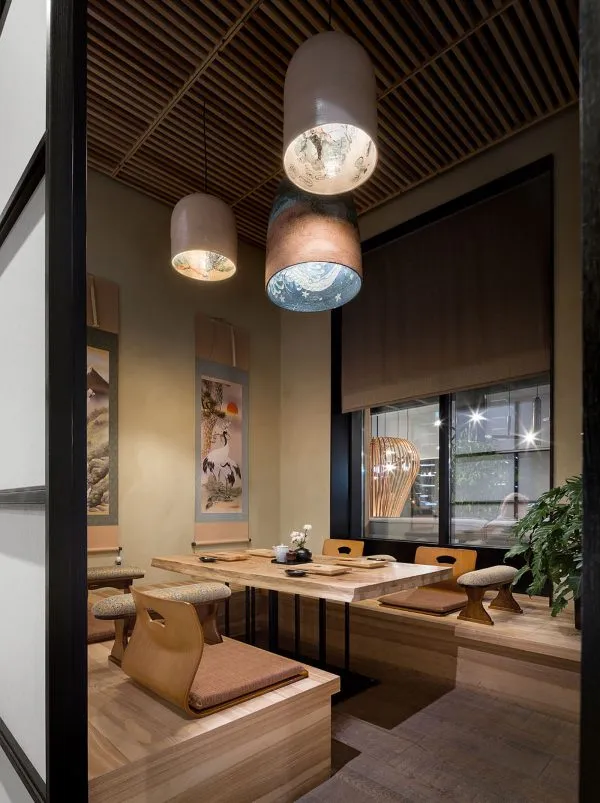 Sự hòa quyện trong thiết kế nội thất nhà hàng Nhật Bản với linh hồn Việt