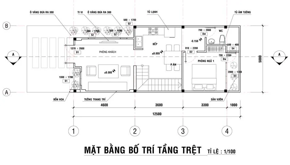 Sưu tầm 4 mẫu nhà cấp 4 5x12m có gác lửng hiện đại sang trọng