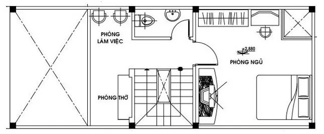 Tham khảo 4 bản vẽ nhà cấp 4 có gác lửng 4×12 tiện ích cho mọi nhà