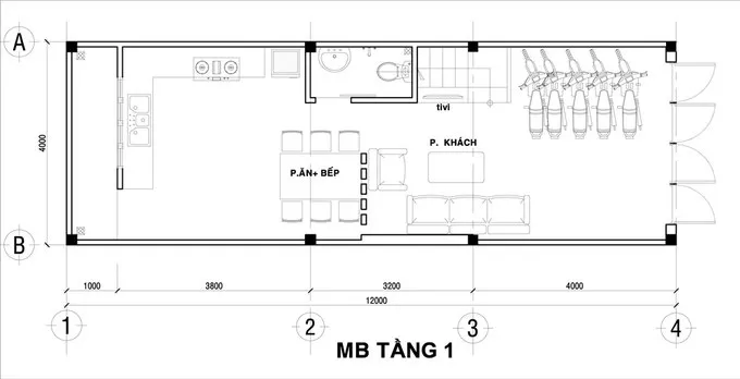 Tham khảo 5 thiết kế nhà ống 3 tầng 4x12m đẹp mê mải