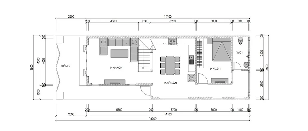 Thích thú ngắm 5 mẫu nhà ống 2 tầng 3 phòng ngủ 5×14 nhỏ xinh