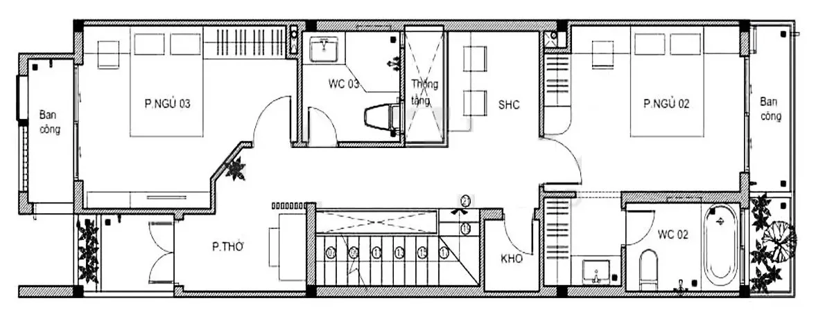 Thích thú ngắm 5 mẫu nhà ống 2 tầng 3 phòng ngủ 5×14 nhỏ xinh