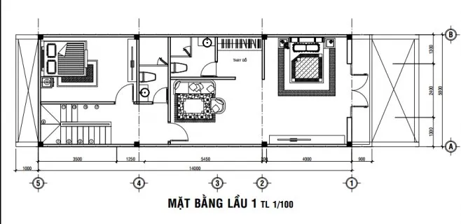 Thích thú ngắm 5 mẫu nhà ống 2 tầng 3 phòng ngủ 5×14 nhỏ xinh