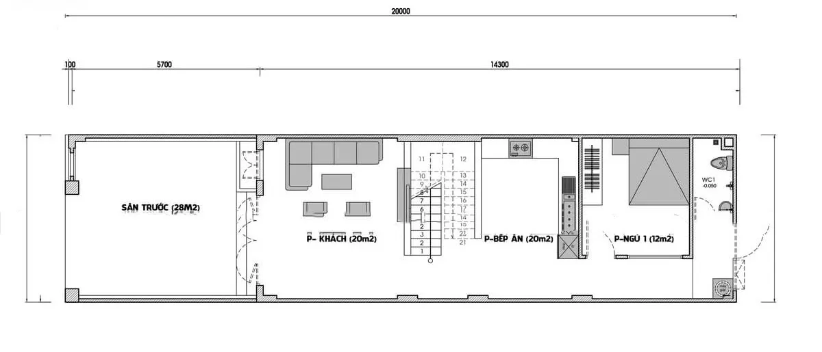 Thích thú ngắm 5 mẫu nhà ống 2 tầng 3 phòng ngủ 5×14 nhỏ xinh