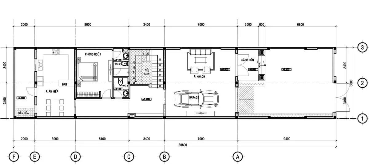 Thiết kế biệt thự tân cổ điển 2 tầng 1 tum đẹp lộng lẫy