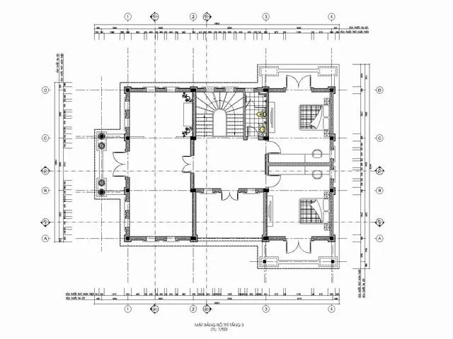 Thiết kế biệt thự tân cổ điển kiểu Pháp 3 tầng