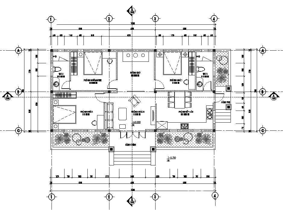 Thiết kế biệt thự vườn cấp 4 3 phòng ngủ siêu đẹp tại Tam Đảo