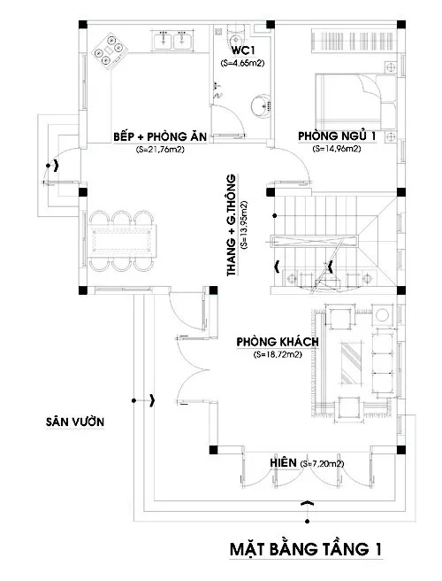 Thiết kế mẫu nhà 2 tầng chữ l đẹp