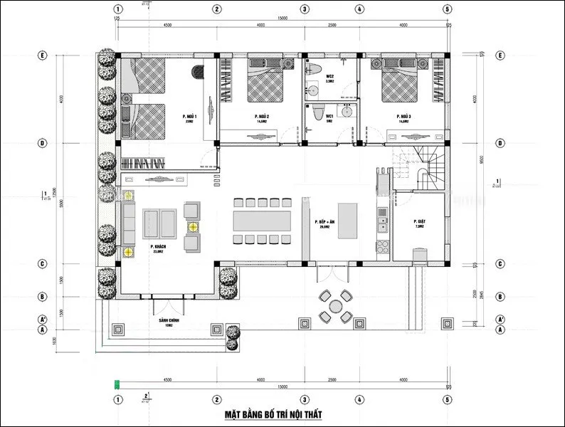 Thiết kế mẫu nhà cấp 4 6 phòng ngủ như thế nào cho đẹp ở là thích?