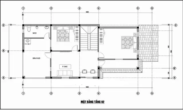 Thiết kế nhà 2 tầng nông thôn mái thái đẹp miễn chê tại Bắc Giang