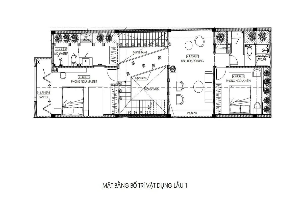 Thiết kế nhà biệt thự mặt tiền 6m đậm chất nghệ thuật