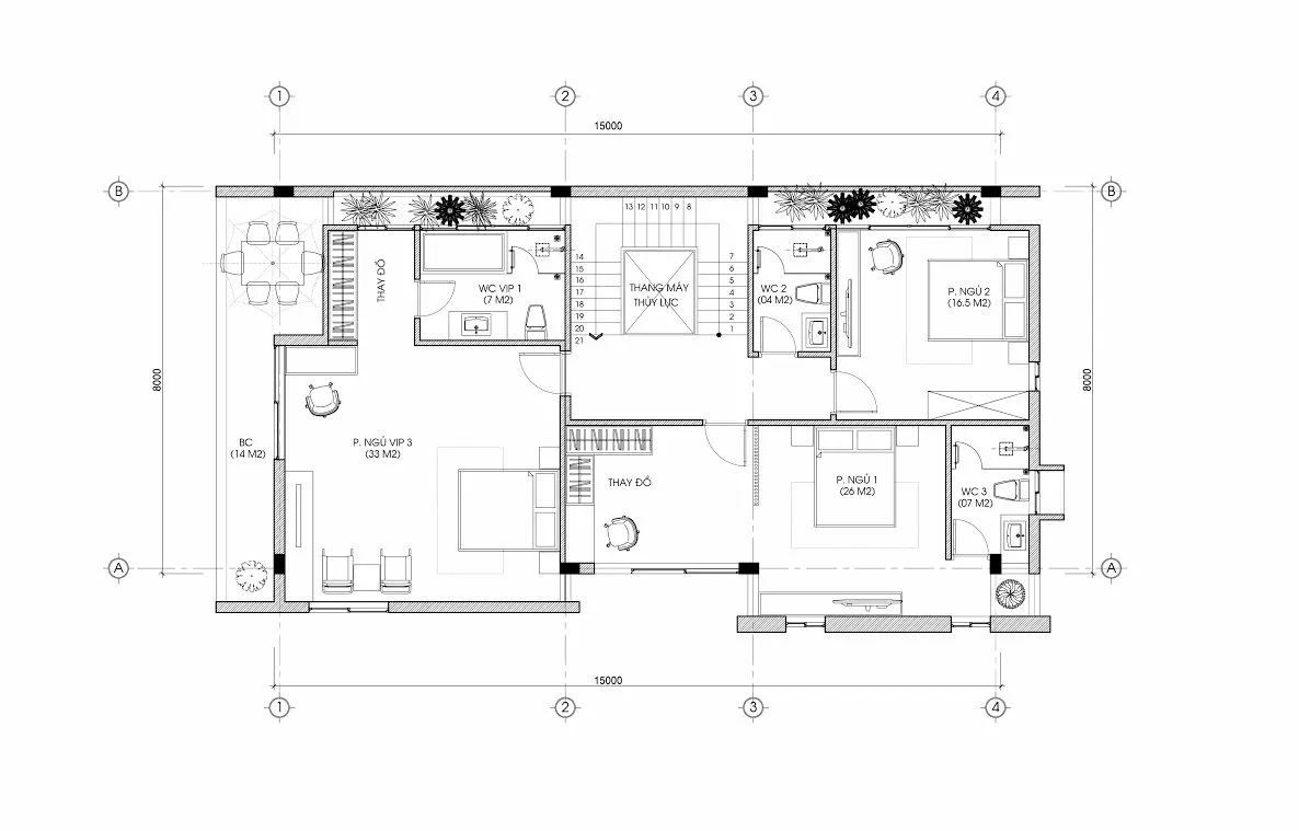 Thiết kế nhà biệt thự tân cổ điển mini 5 tầng siêu đẹp ở phố