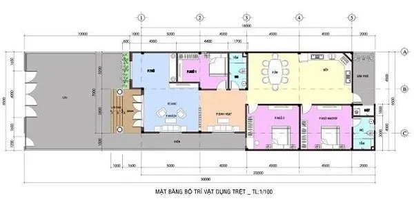 Thiết kế nhà cấp 4 mái thái 3 phòng ngủ nông thôn