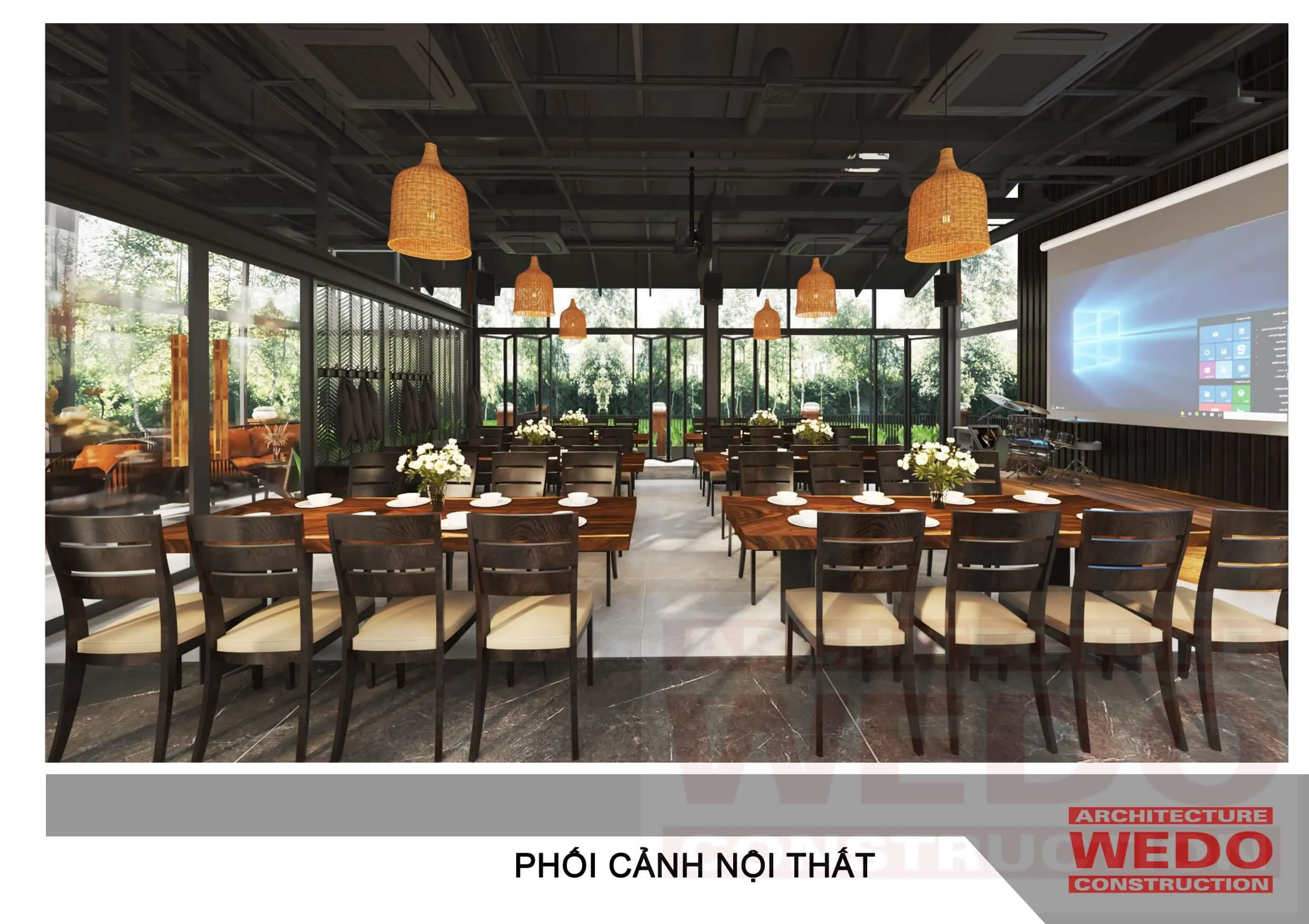 Thiết kế nhà hàng sinh thái ngát xanh ở Phủ Lý, Hà Nam – WEDO