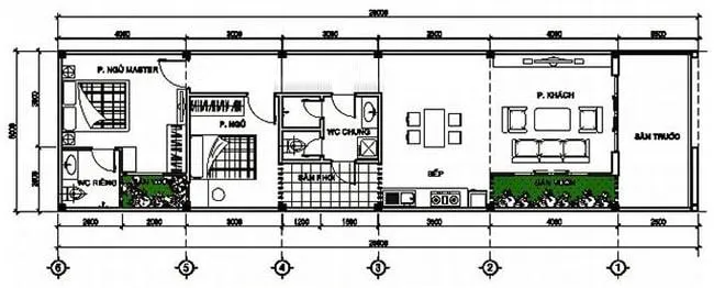 Thiết kế nhà ống 1 tầng giá rẻ 350 triệu tại Lạng Sơn