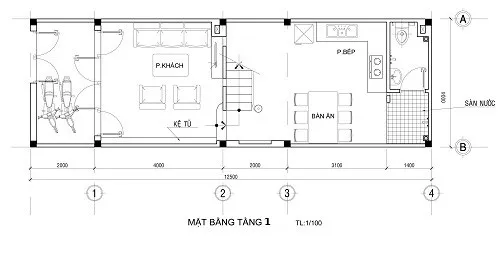 Thiết kế nhà ống 2 tầng 4x12m hiện đại và tiết kiệm nhất hiện nay