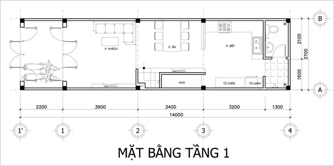 Thiết kế nhà ống 3 phòng ngủ hiện đại cho Mr. Trung, Hà Nam