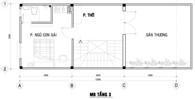 Thiết kế nhà ống 3 tầng 80m2 hiện đại, đơn giản và sang trọng