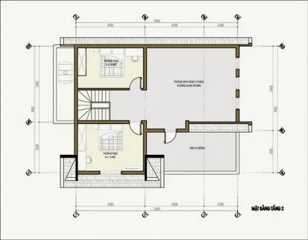 Thiết kế nhà vườn 2 tầng ở nông thôn 100m2 đầy ấn tượng