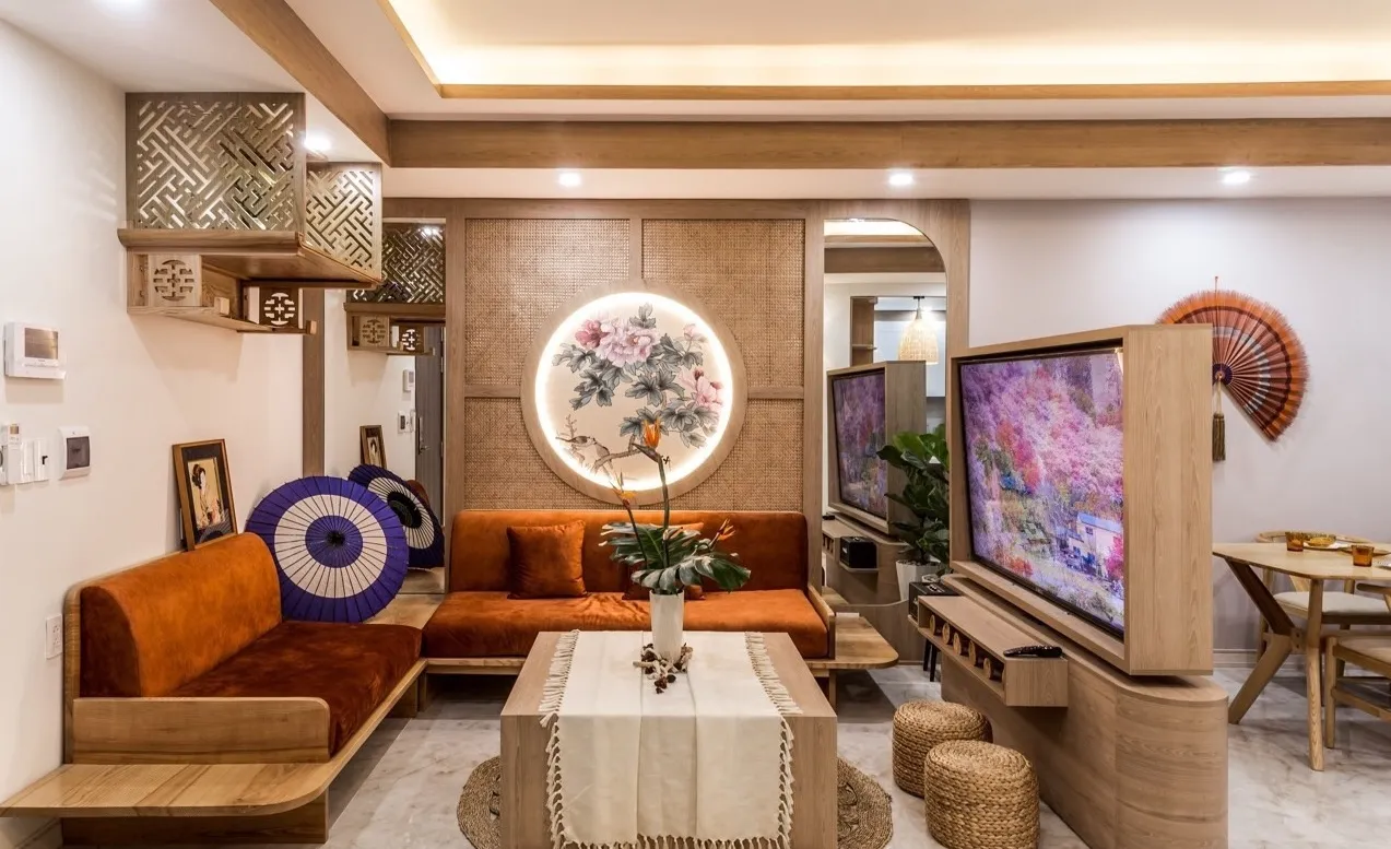 Thiết kế nội thất chung cư 75m2 mang âm hưởng xứ Phù Tang