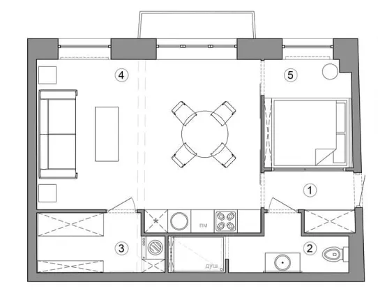 Thiết kế nội thất chung cư nhỏ 50m2 siêu đẹp, siêu tiết kiệm