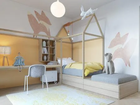 Thiết kế nội thất phòng ngủ nhỏ 10m2 cho bé