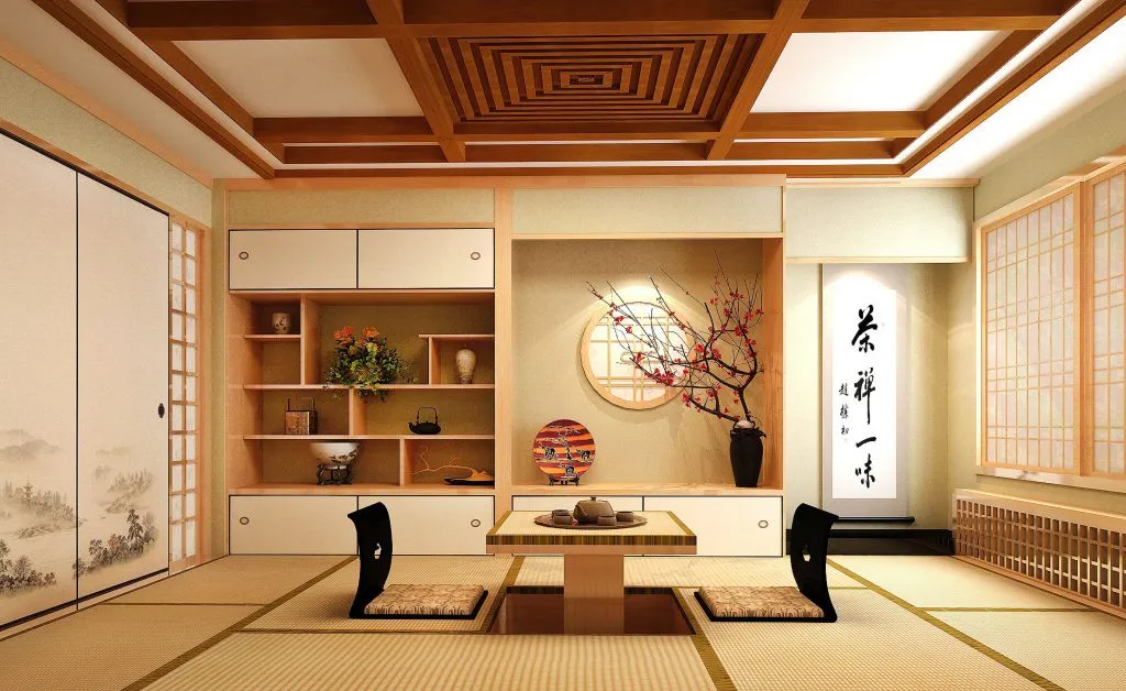 Thiết kế phòng khách sang trọng với phong cách Á Đông