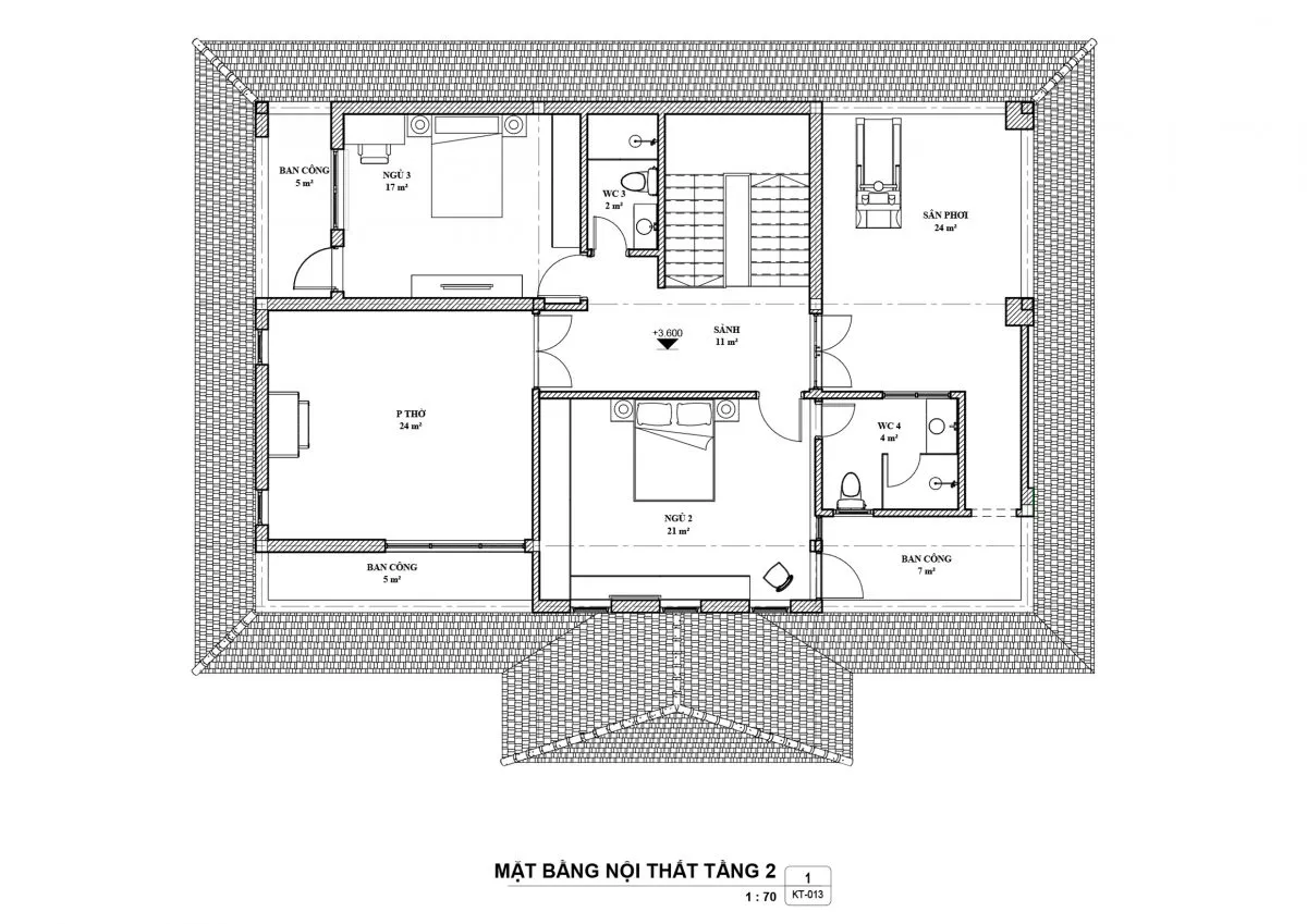 Thiết kế trọn gói mẫu biệt thự vườn 2 tầng mái ngói