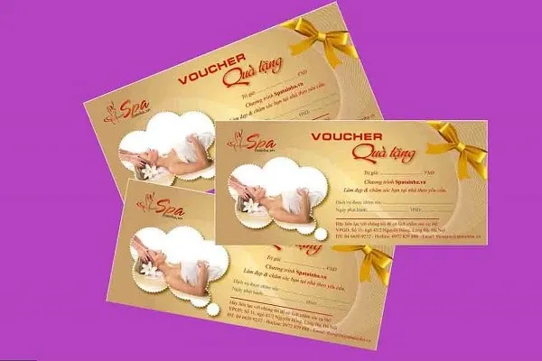 Thiết kế voucher spa, kết nối khách hàng thời công nghệ