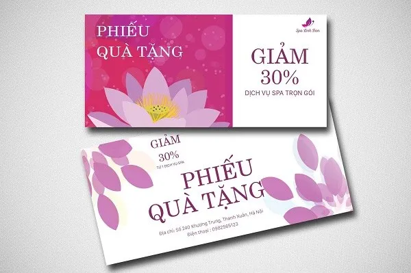 Thiết kế voucher spa, kết nối khách hàng thời công nghệ