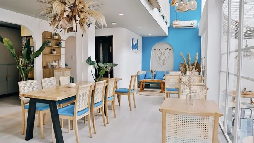 Thú vị với thiết kế quán cafe phong cách Santorini