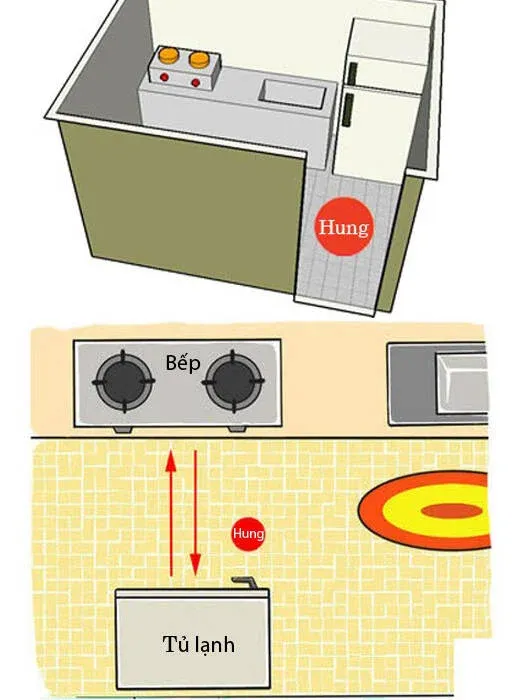 Tiết lộ cách hóa giải tủ lạnh đối diện cửa chính kẻo tán gia bại sản