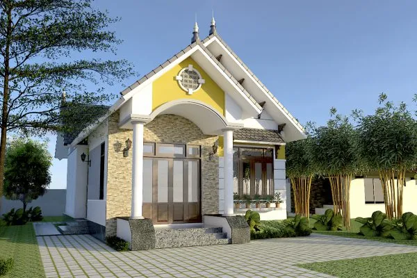 Tổng hợp mẫu thiết kế nhà cấp 4 2 phòng ngủ đẹp như villa