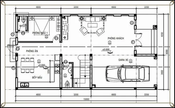 Top 3 mẫu biệt thự 2 tầng có gara hiện đại kèm bản vẽ chi tiết