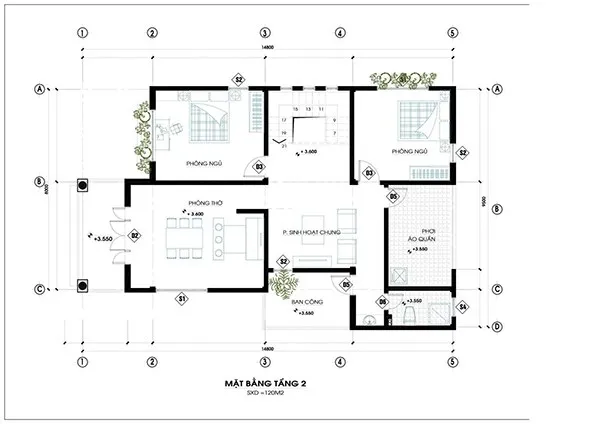 Top 3 mẫu biệt thự 2 tầng hiện đại 100m2 ấn tượng nhất hiện nay