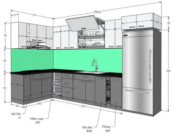 Top 30 mẫu tủ bếp đẹp 2022 – Xu hướng nội thất hiện đại sang trọng