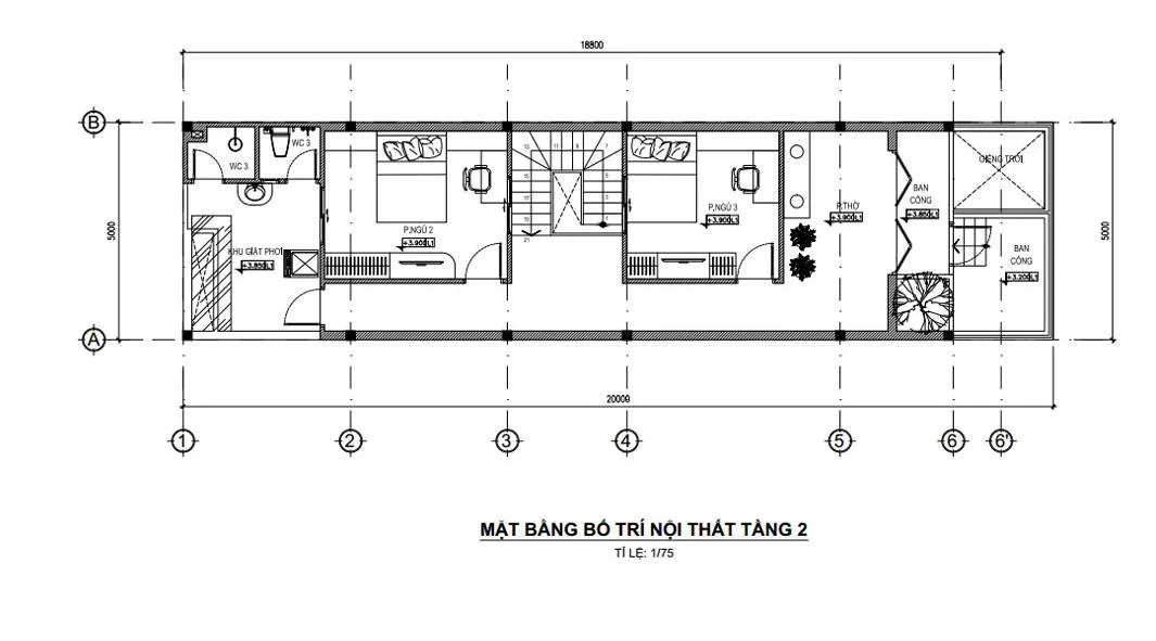 Top 5 mẫu nhà 2 tầng 3 phòng ngủ 5x20m hiện đại trẻ trung dễ xây dựng