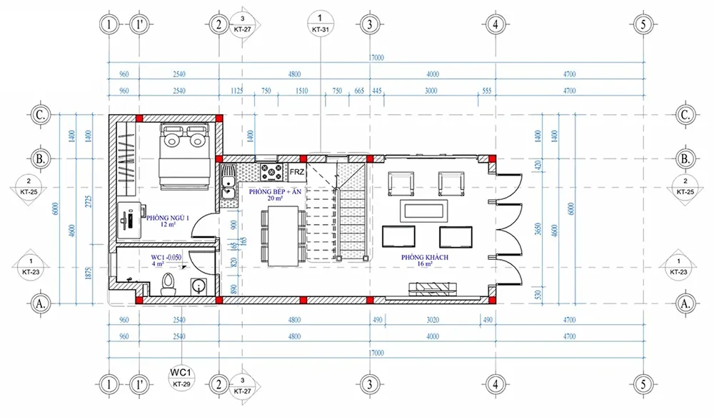 Top 5 mẫu nhà ống 3 tầng 6x17m được nhiều người ưa chuộng