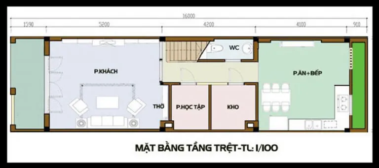 Top 5 thiết kế nhà 3 tầng 5x16m đẹp, kèm bản vẽ chi tiết