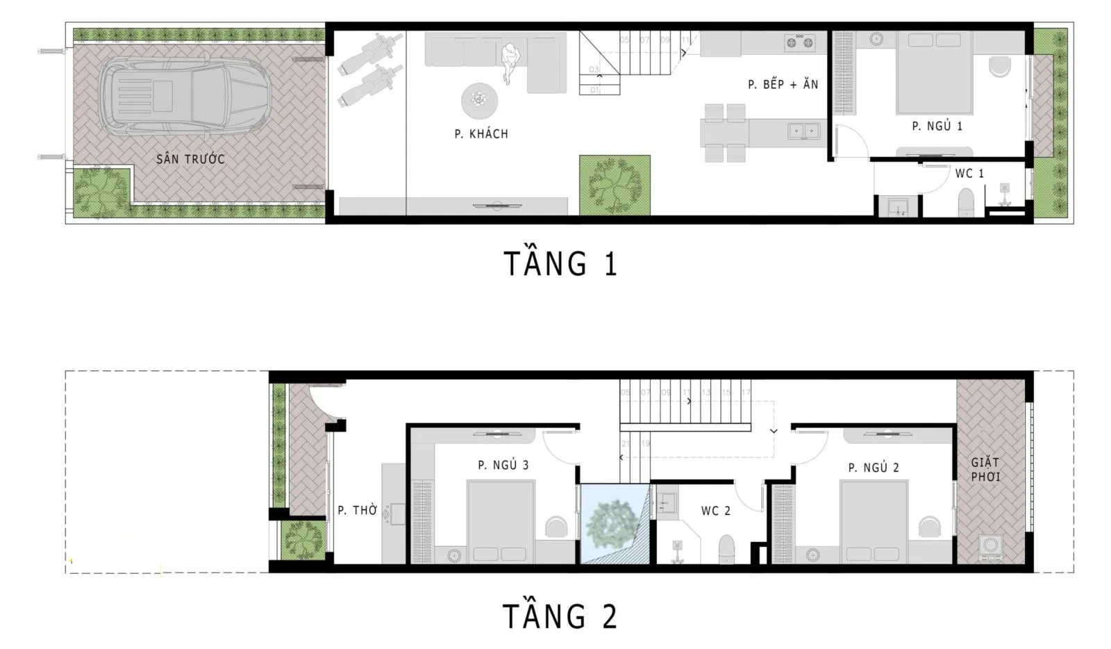 Top 6 mẫu nhà 2 tầng 5x25m đẹp tiết kiệm bạn không thể bỏ qua