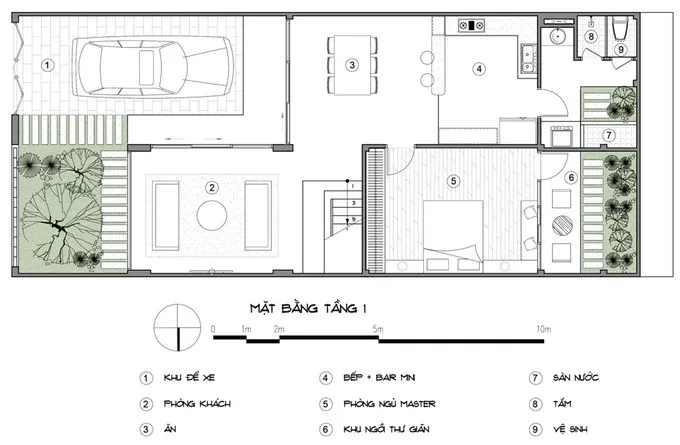 TOP mẫu bản vẽ nhà ống 2 tầng 3 phòng ngủ đơn giản và tiện nghi