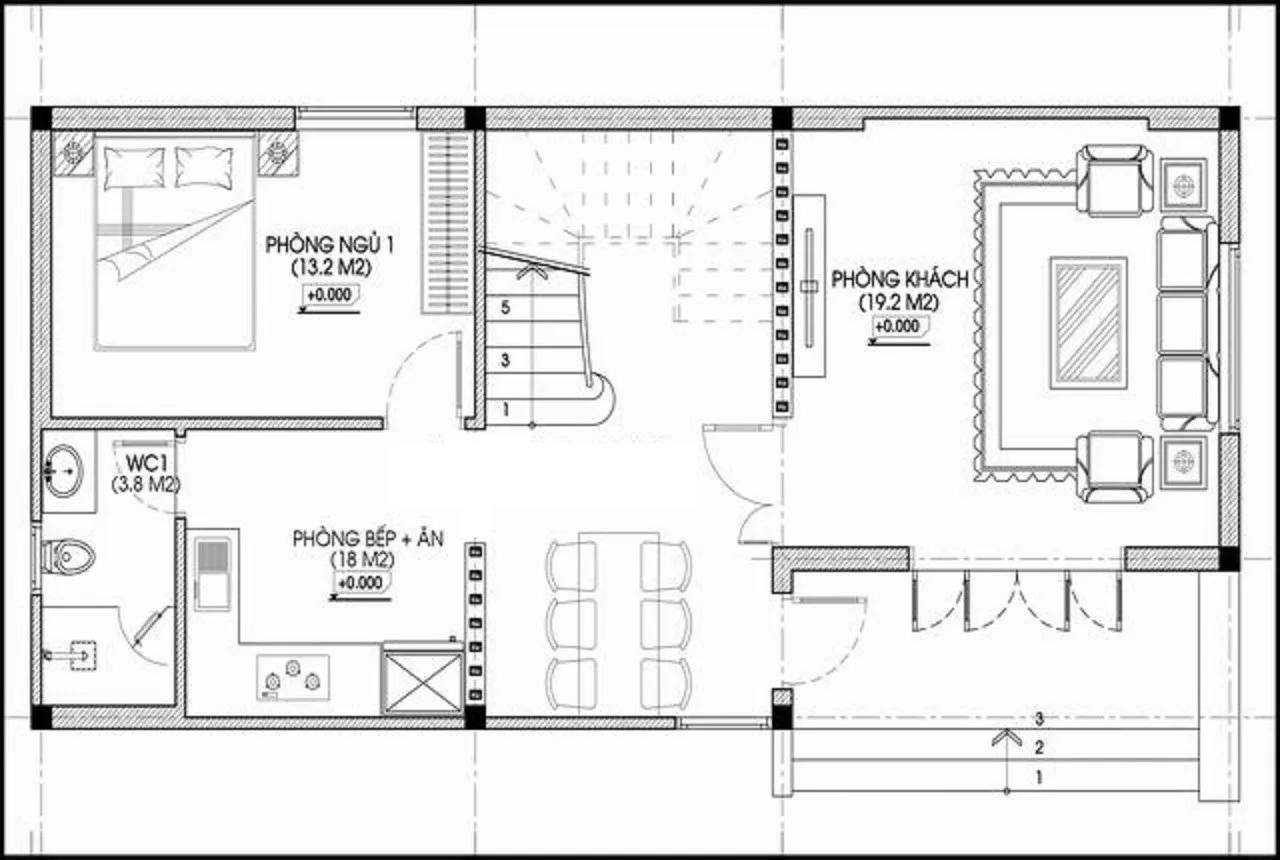 Top mẫu nhà ống 2 tầng 6x14m đẹp và gợi ý phương án bố trí mặt bằng