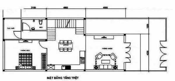 Top những mẫu bản vẽ nhà 2 tầng 5×16 khoa học nhất